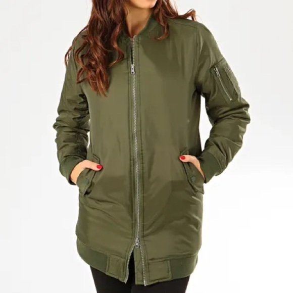 LA COALITION Long Bomber Jacket - Picture 4 of 17